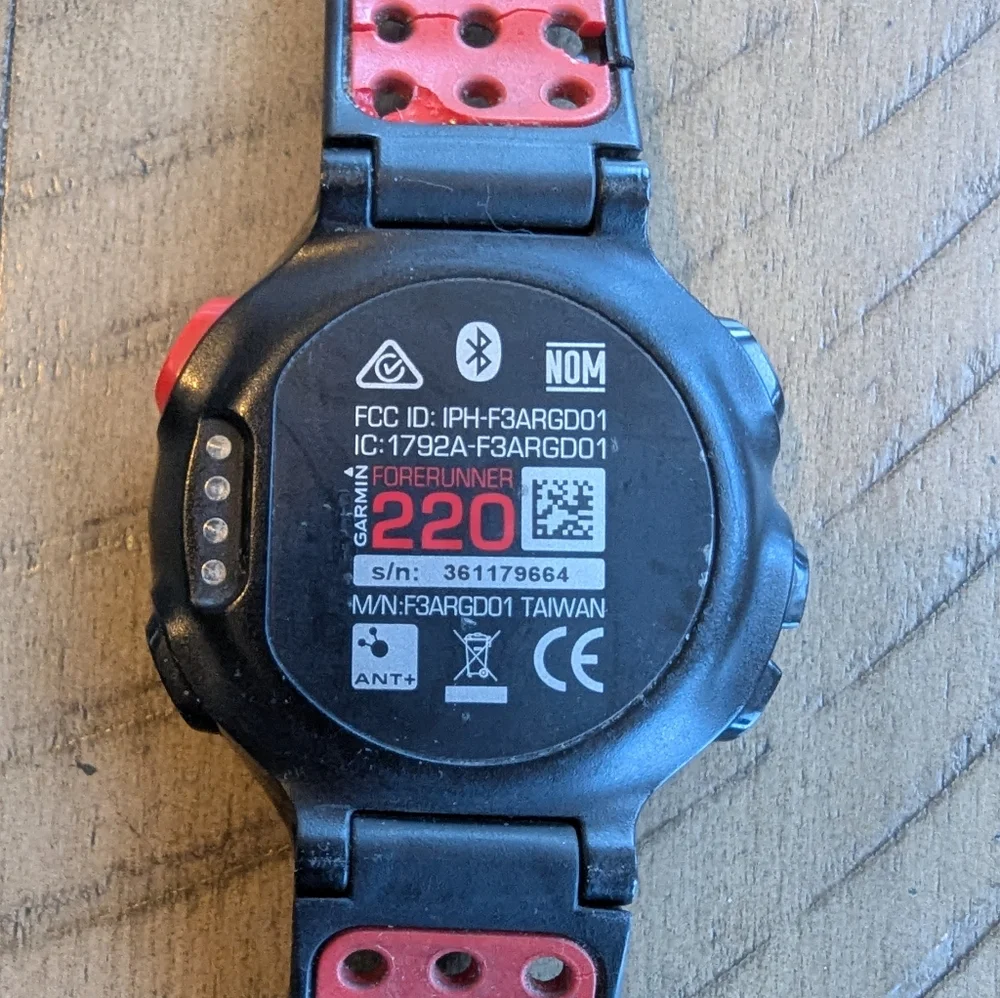 Garmin Black and Red Smartwatch
